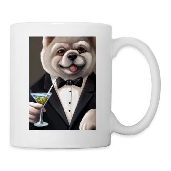 Chow Chow Anzug Martini - Tasse - Weiß - Rechts
