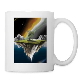 Flying Island Outer Space - Tasse - Weiß - Rechts