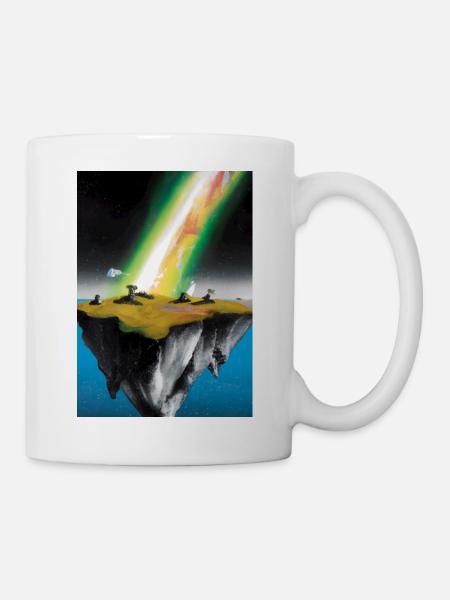 Flying Island Outer Space - Tasse - Weiß