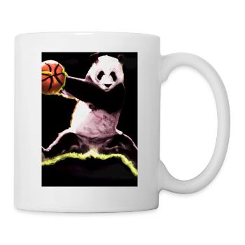 Basketball Dunk Panda - Tasse - Weiß - Rechts