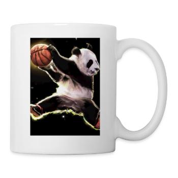 Basketball Dunk Panda - Tasse - Weiß - Rechts