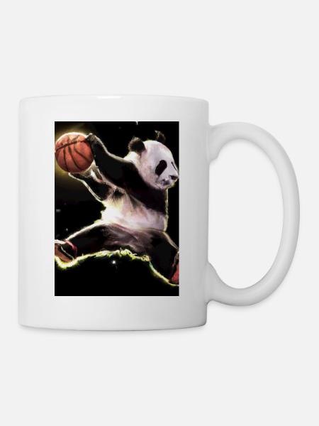 Basketball Dunk Panda - Tasse - Weiß