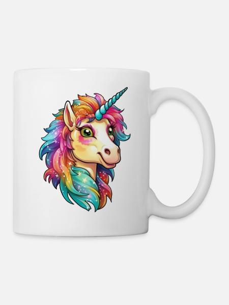 Hübsches Einhorn - Tasse - Weiß