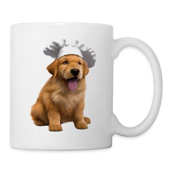 Golden Retriever Hunde Gastronom Hundewelpe Kochen - Tasse - Weiß - Rechts