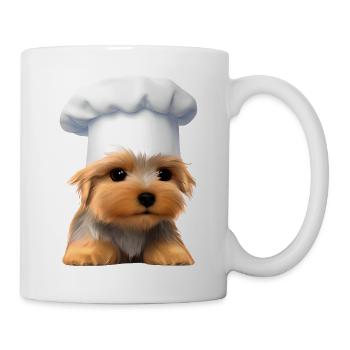Yorkshire Terrier Chien de cuisine Restaurateur Chiot - Mug blanc - blanc - Droite