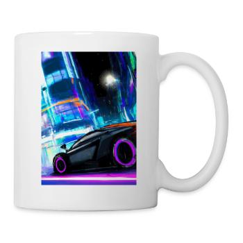 Sportwagen in der Großstadt - Tasse - Weiß - Rechts