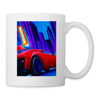 Sportwagen in der Großstadt - Tasse - Weiß - Rechts