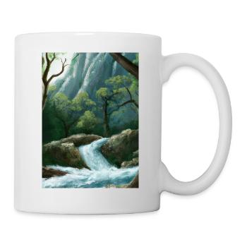 Forest River Wasserfall - Tasse - Weiß - Rechts