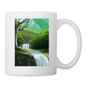 Forest River Wasserfall - Tasse - Weiß - Rechts