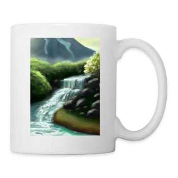 Forest River Wasserfall - Tasse - Weiß - Rechts