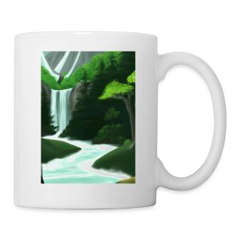 Forest River Wasserfall - Tasse - Weiß - Rechts