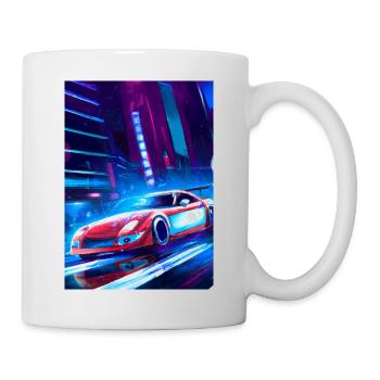 Sportwagen in der Großstadt - Tasse - Weiß - Rechts