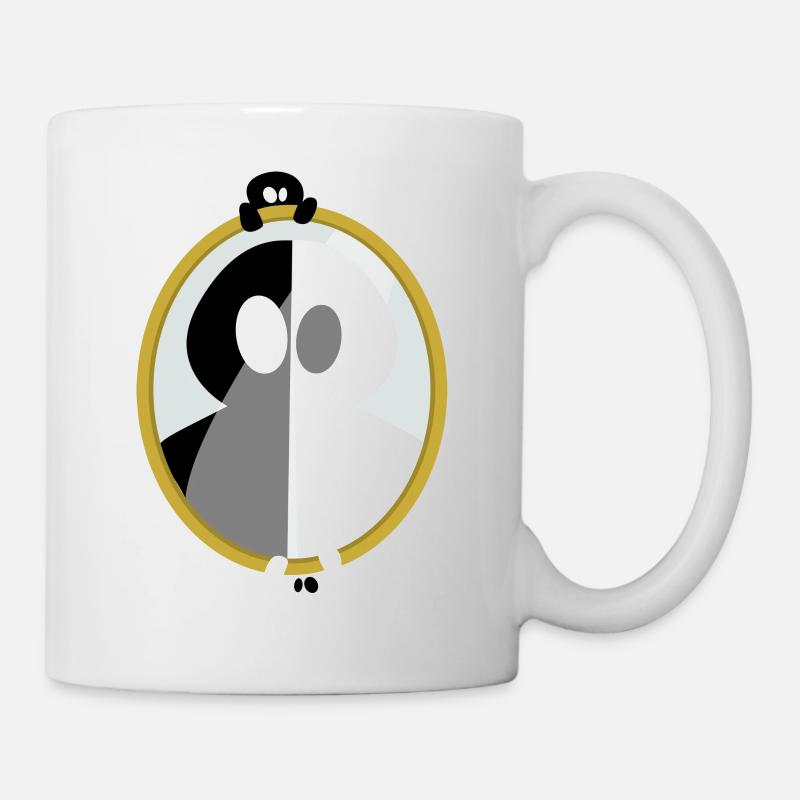 Tâches d'encre Miroir - Mug blanc - blanc
