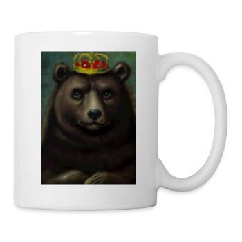 Bär mit Krone - Tasse - Weiß - Rechts