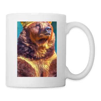 Bär mit Krone - Tasse - Weiß - Rechts