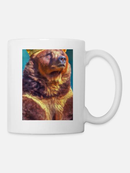 Bär mit Krone - Tasse - Weiß