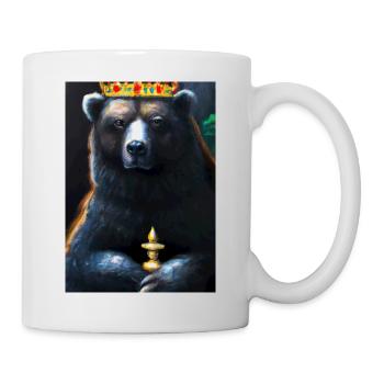 Bär mit Krone - Tasse - Weiß - Rechts