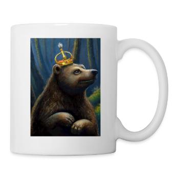 Bär mit Krone - Tasse - Weiß - Rechts