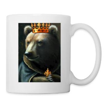 Bär mit Krone - Tasse - Weiß - Rechts