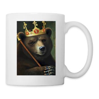 Bär mit Krone - Tasse - Weiß - Rechts
