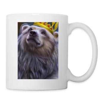 Bär mit Krone - Tasse - Weiß - Rechts
