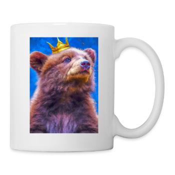 Bär mit Krone - Tasse - Weiß - Rechts