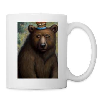 Bär mit Krone - Tasse - Weiß - Rechts
