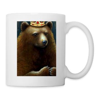 Bär mit Krone - Tasse - Weiß - Rechts