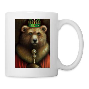 Bär mit Krone - Tasse - Weiß - Rechts