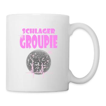 SCHLAGERGROUPIE rosa - Tasse - Weiß - Rechts
