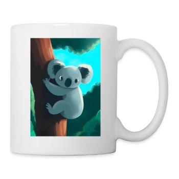 Ein Koala hängt an einem Baum - Tasse - Weiß - Rechts