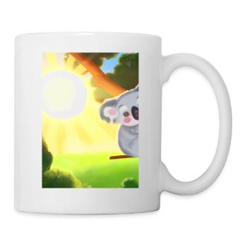Ein Koala hängt an einem Baum - Tasse - Weiß - Rechts