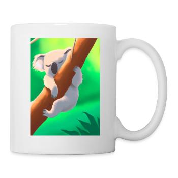 Ein Koala hängt an einem Baum - Tasse - Weiß - Rechts