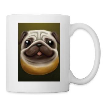Kartoffel-Hund-Gesicht - Tasse - Weiß - Rechts