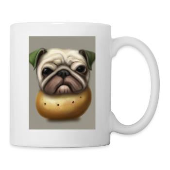 Kartoffel-Hund-Gesicht - Tasse - Weiß - Rechts