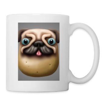 Kartoffel-Hund-Gesicht - Tasse - Weiß - Rechts