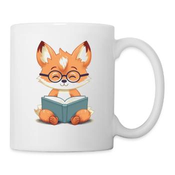 Lesender Fuchs - Tasse - Weiß - Rechts