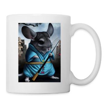 Chinchilla im Ninja-Kostüm - Tasse - Weiß - Rechts