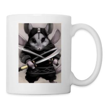 Chinchilla im Ninja-Kostüm - Tasse - Weiß - Rechts