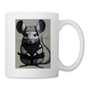 Chinchilla im Ninja-Kostüm - Tasse - Weiß - Rechts