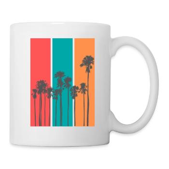 Palmen Sommerstrand - Tasse - Weiß - Rechts