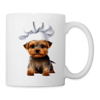 Yorkshire Terrier Restaurateur Chien Chiot Cuisine Chien - Mug blanc - blanc - Droite
