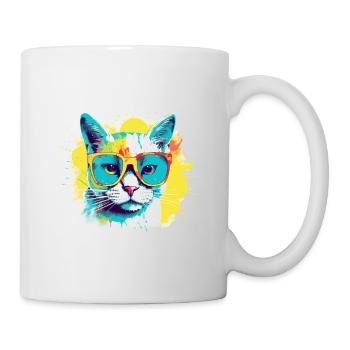Neugieriger Felix - Tasse - Weiß - Rechts