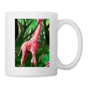 Rosa Giraffe - Tasse - Weiß - Rechts