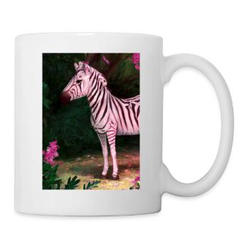 Rosa Zebra - Tasse - Weiß - Rechts