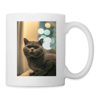 Britische Kurzhaarkatze - Tasse - Weiß - Rechts