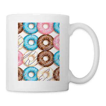 Donuts-Muster - Tasse - Weiß - Rechts