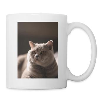 Britische Kurzhaarkatze - Tasse - Weiß - Rechts