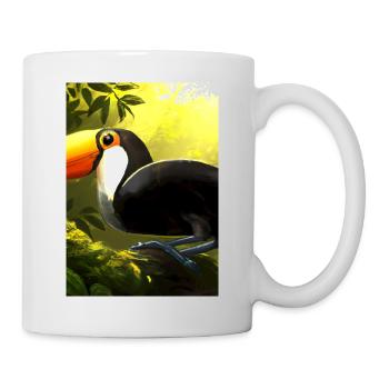 Tukan im Dschungel - Tasse - Weiß - Rechts