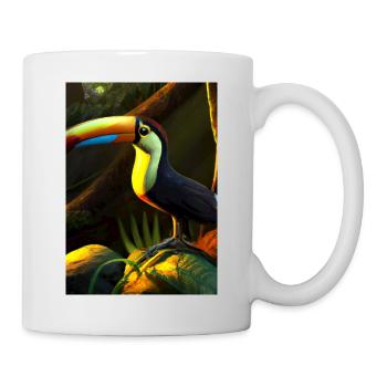 Tukan im Dschungel - Tasse - Weiß - Rechts